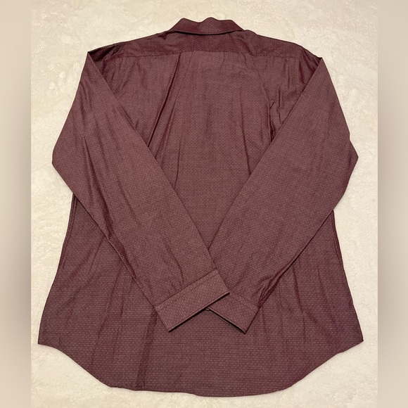 Express Men's Extra Slim Fit Burgundy Dress Shirt - Picture 2 of 13